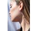 Boucles d'oreilles pendantes argent bicolore LINEARGENT - 17940-A