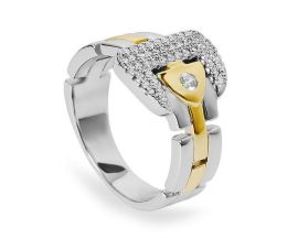 Bague argent & oxydes LINEARGENT - 20008-R