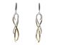 Boucles d'oreilles argent bicolore & oxydes LINEARGENT - 20112-A