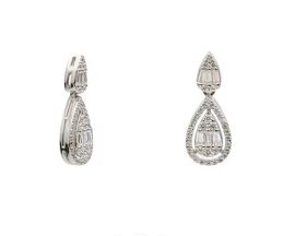 Boucles d'oreilles pendants argent & oxydes LINEARGENT - 20069-A