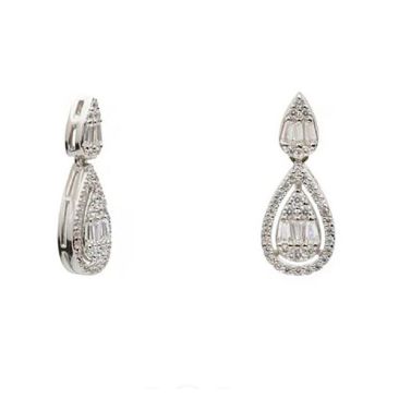 Boucles d'oreilles pendants argent & oxydes LINEARGENT - 20069-A