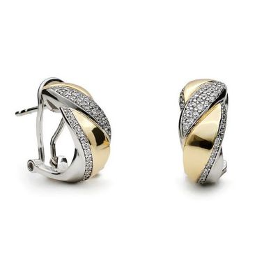 Boucles d'oreilles créoles argent oxydes LINEARGENT - 20108-A