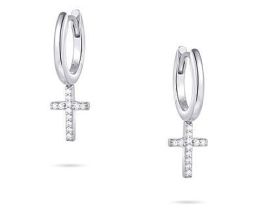 Boucles d'oreilles créoles argent & oxydes Stepec - KC1028