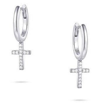 Boucles d'oreilles créoles argent & oxydes Stepec - KC1028