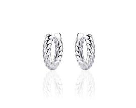 Boucles d'oreilles créoles argent Auro - KCJ3/13.5