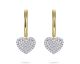 Boucles d'oreilles coeurs créoles argent doré Auro - KC1025Y