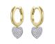 Boucles d'oreilles coeurs créoles argent doré Auro - KC1025Y
