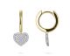 Boucles d'oreilles coeurs créoles argent doré Auro - KC1025Y