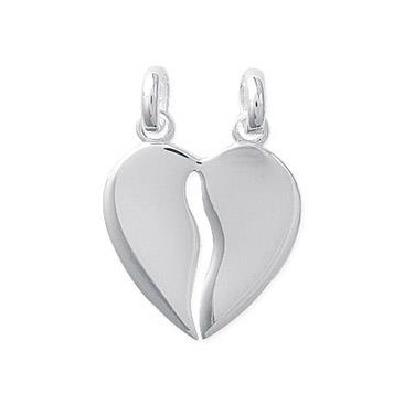 Pendentif coeur à partager argent Stepec - SOTBPJP