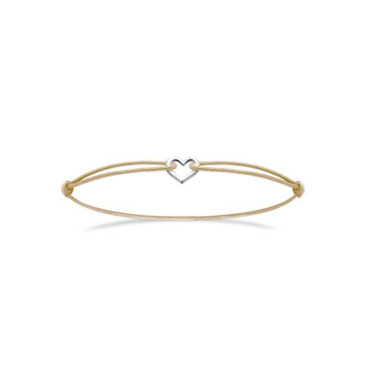 Bracelet coeur cordon argent Stepec - TEJPPBBT