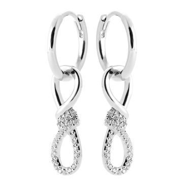 Boucles d'oreilles pendants argent & oxydes Stepec - BXXESBP