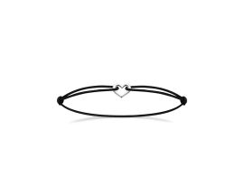 Bracelet coeur cordon argent Stepec - TEIPPBBT