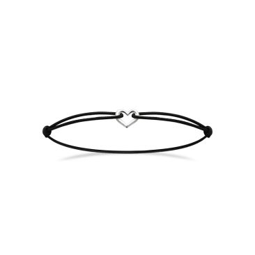 Bracelet coeur cordon argent Stepec - TEIPPBBT