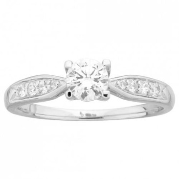 Solitaire argent oxydes Phebus - 70100034