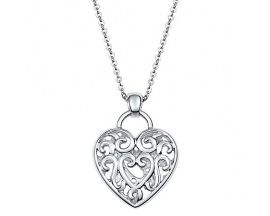 Collier coeur sautoir acier Phebus - 871-106