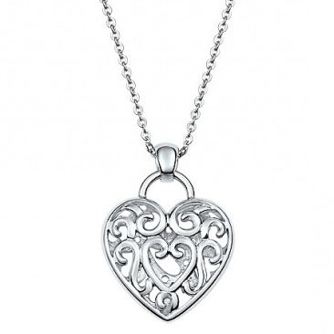 Collier coeur sautoir acier Phebus - 871-106