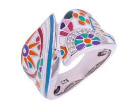 Bague argent empierrée Una Storia - BG121156