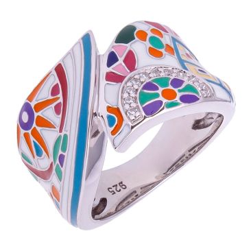 Bague argent empierrée Una Storia - BG121156