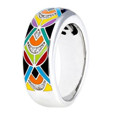 Bague paon argent oxydes Una Storia - BG121230