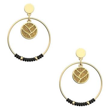 Boucles d'oreilles créoles Les Cadettes finition or - 70414301955000