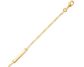 Bracelet gourmette identité bébé plaqué or Stepec- XJBTUJBU