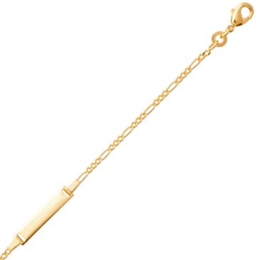 Bracelet gourmette identité bébé plaqué or Stepec- XJBTUJBU