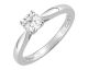 Bague solitaire or blanc & diamant synthétique Diamanti - DS1002.21