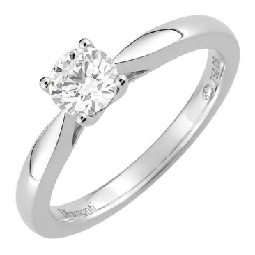 Bague solitaire or blanc & diamant synthétique Diamanti - DS1002.21
