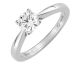 Bague solitaire or blanc & diamant synthétique Diamanti - DS1003.21