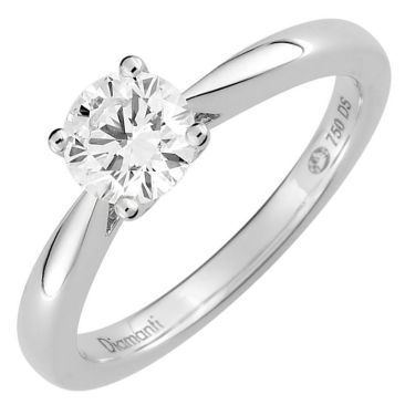 Bague solitaire or blanc & diamant synthétique Diamanti - DS1003.21