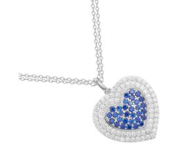 Collier argent coeur Phebus - 70700628