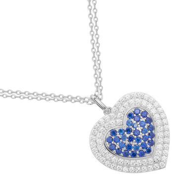 Collier argent coeur Phebus - 70700628