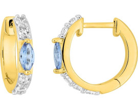 Boucles d'oreilles créoles plaqué or & oxydes Stepec - 135154.6