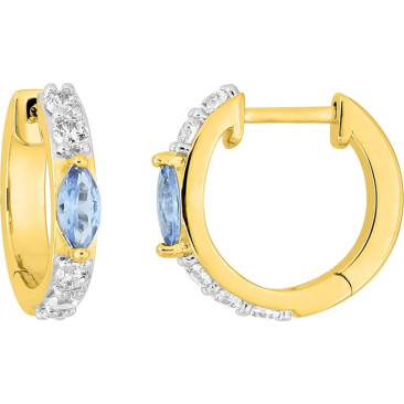 Boucles d'oreilles créoles plaqué or & oxydes Stepec - 135154.6