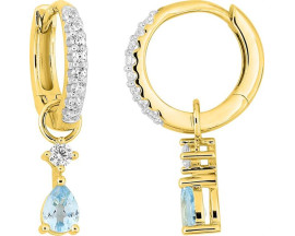 Boucles d'oreilles créoles or, topazes & oxydes Stepec - 297501.T3