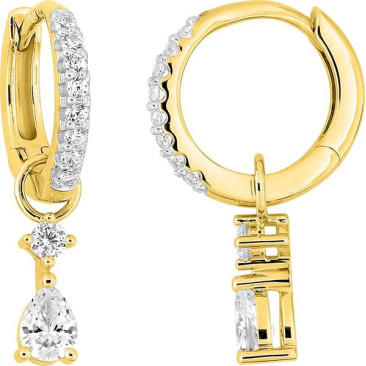 Boucles d'oreilles créoles or et oxydes Stepec - 297501.Z3