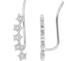Boucles d'oreilles boutons argent et oxydes Stepec - 335160.1