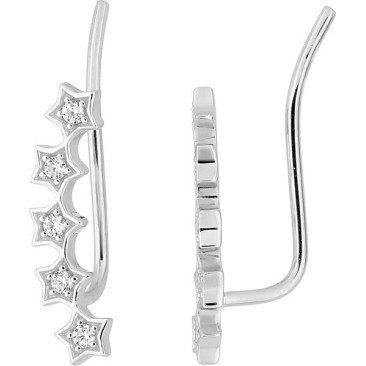 Boucles d'oreilles boutons argent et oxydes Stepec - 335160.1