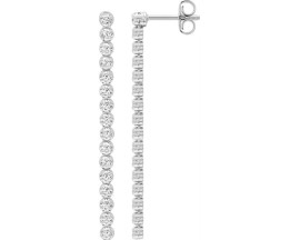 Boucles d'oreilles pendantes argent & oxydes Stepec - 335A45.1