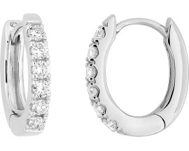 Boucles d'oreilles créoles diamants synthétiques or Diamanti - 9KLGD080W