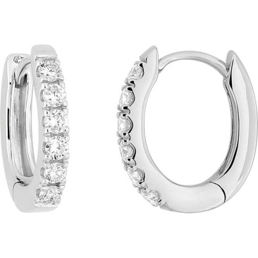 Boucles d'oreilles créoles diamants synthétiques or Diamanti - 9KLGD080W