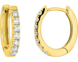 Boucles d'oreilles créoles diamants synthétiques or Diamanti - 9KLGD186Y