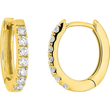 Boucles d'oreilles créoles diamants synthétiques or Diamanti - 9KLGD186Y