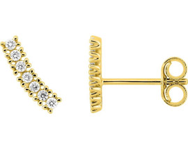 Boucles d'oreilles boutons diamant(s) synthétique(s) or Diamanti - 9KLGD219Y