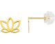 Boucles d'oreilles boutons or Lotus Stepec - 297482.00
