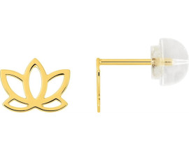 Boucles d'oreilles boutons or Lotus Stepec - 297482.00