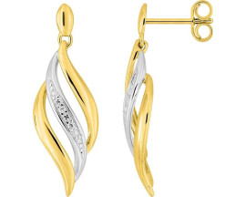 Boucles d'oreilles pendantes or & oxydes Stepec - 297511.Z3