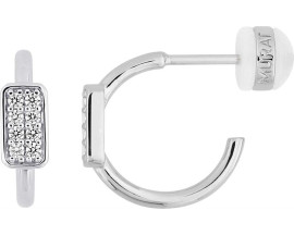 Boucles d'oreilles demi-créoles argent & oxydes Murat Paris - 305006.1