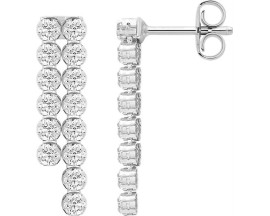 Boucles d'oreilles pendantes oxydes argent - 335A48.1