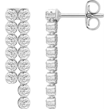 Boucles d'oreilles pendantes oxydes argent - 335A48.1